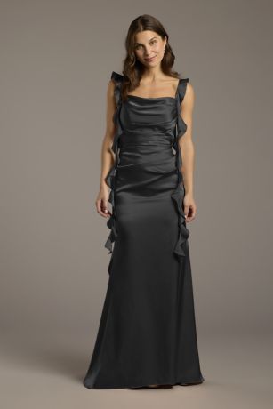 Picture of Charmeuse Ruffle Cascade Sheath Dress