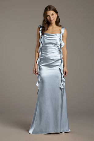 Picture of Charmeuse Ruffle Cascade Sheath Dress