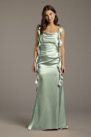 Picture of Charmeuse Ruffle Cascade Sheath Dress
