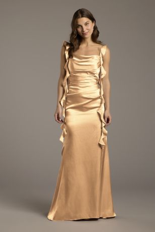 Picture of Charmeuse Ruffle Cascade Sheath Dress