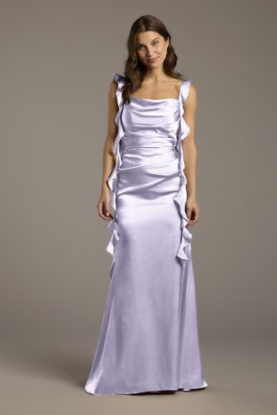 Picture of Charmeuse Ruffle Cascade Sheath Dress