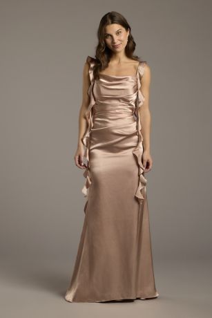 Picture of Charmeuse Ruffle Cascade Sheath Dress
