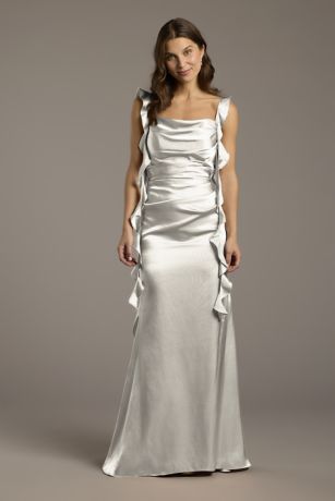 Picture of Charmeuse Ruffle Cascade Sheath Dress