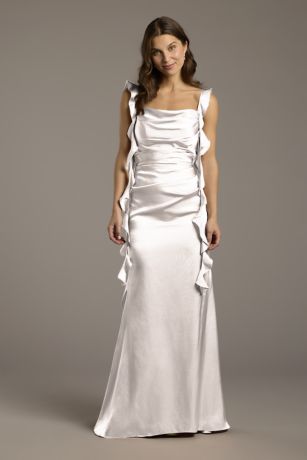 Picture of Charmeuse Ruffle Cascade Sheath Dress