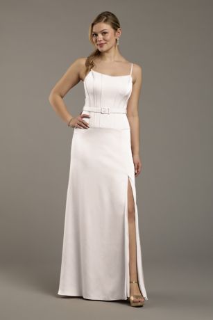 Picture of Matte Satin Drop Waist Corset Dress
