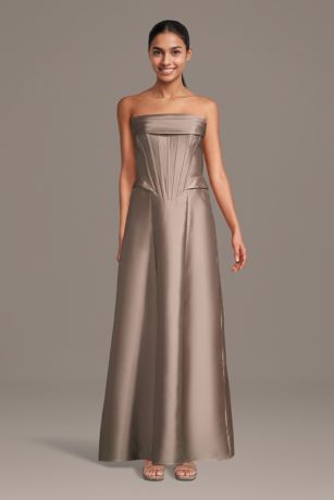 Picture of Mikado Corset Bodice Basque Waist Ball Gown