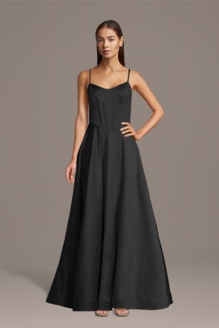 Picture of Satin Basque Waist Corset Ball Gown