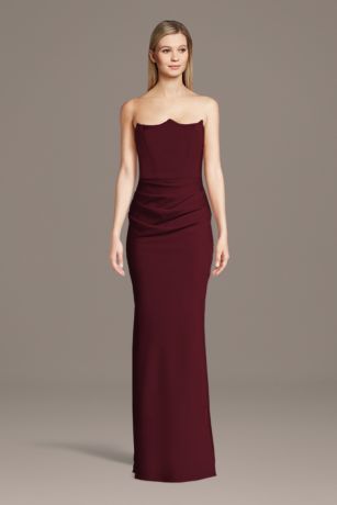 Picture of Matte Satin Inverted Neckline Sheath Dress