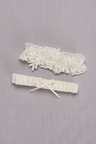 Picture of Plus Size Soft Flower Garter Set