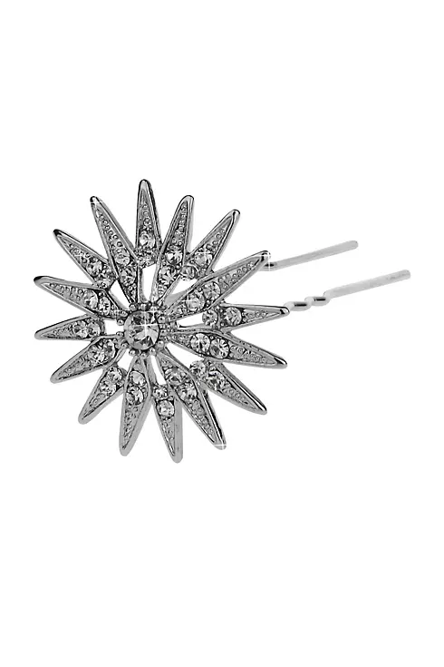 Antique Silver Star Mini Hair Pin Set Image 1