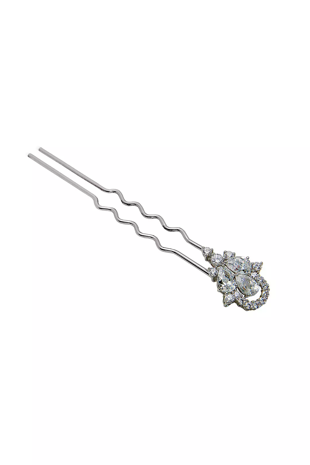 Pear-Shaped Cubic Zirconia Hair Pin Image