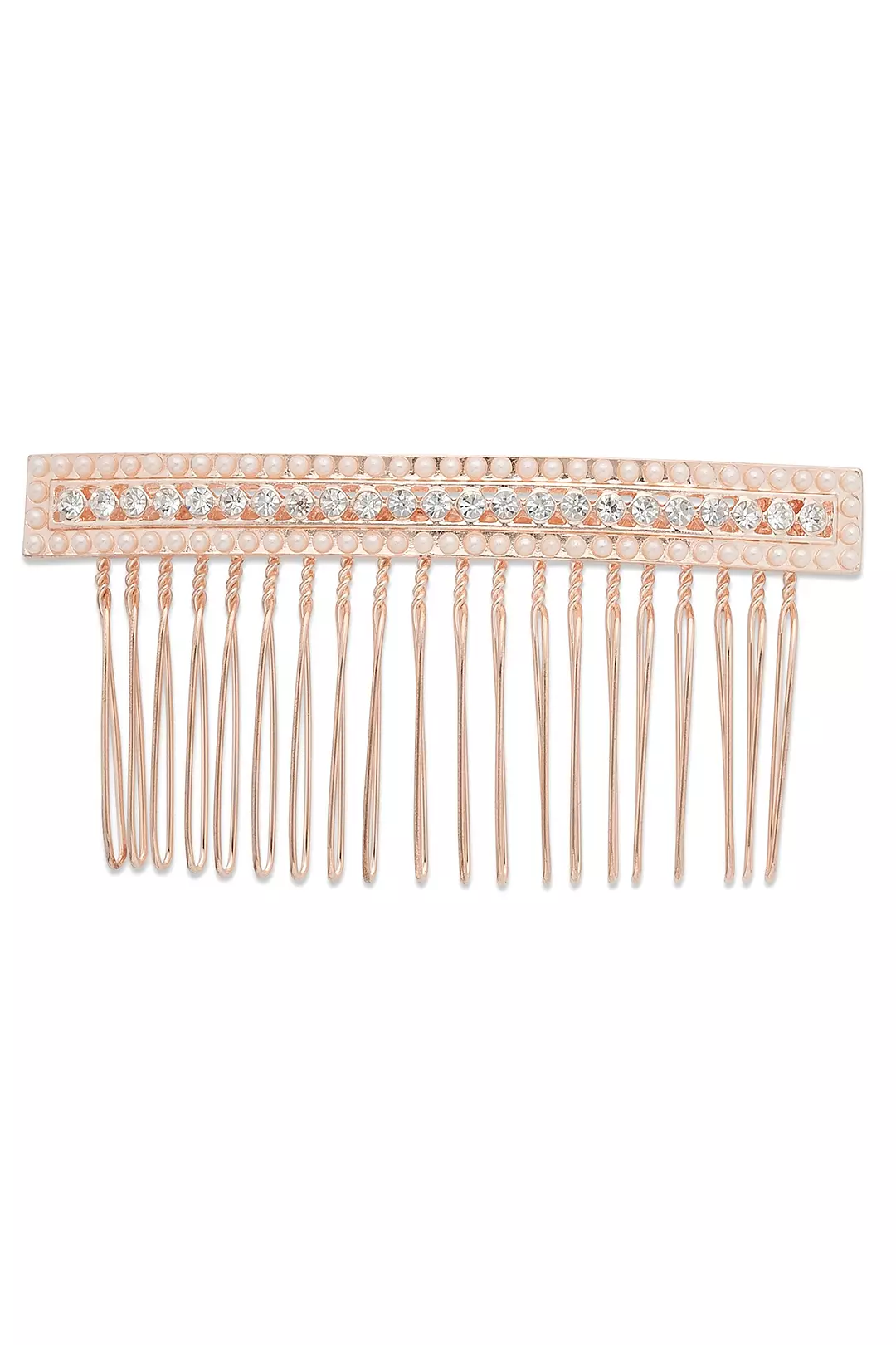 Linear Crystal and Pearl Hair Comb Image