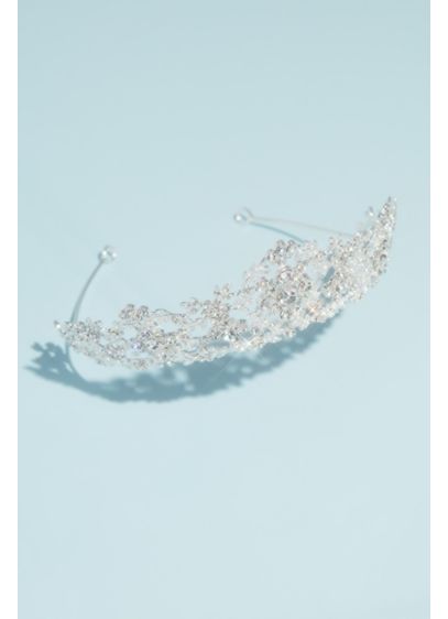 Bridal Rhinestones Crystal Prom Wedding Floral Crown Tiara 7991 
