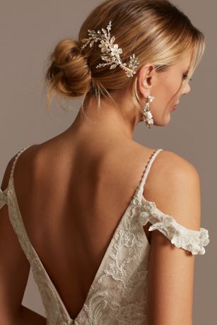 Jewel Hair Pearl Wedding Dress Pin Wedding White/Ivory Cheap Peak 