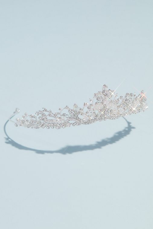 David's Bridal Swirled Crystal Vine Tiara