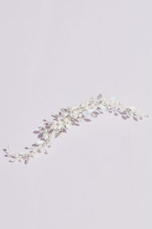 Picture of Marquise Crystal and Pearl Bud Spray Clip