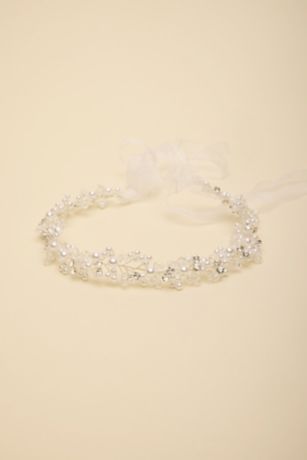 Picture of Pearl and Crystal Tie-Back Headband