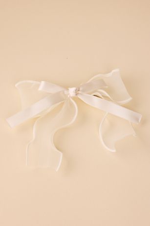 Picture of Layered Organza Flower Girl Bow Barrette