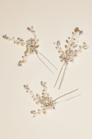 Picture of Pearl and Crystal Hairpins