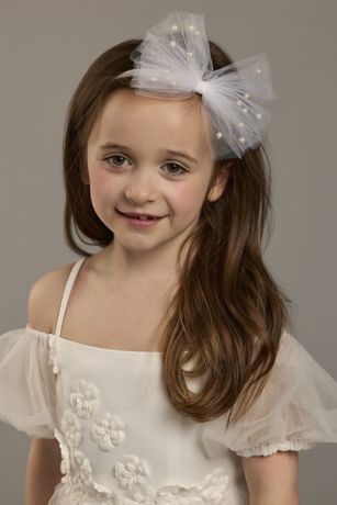 Picture of Scattered Pearl Bow Flower Girl Headband