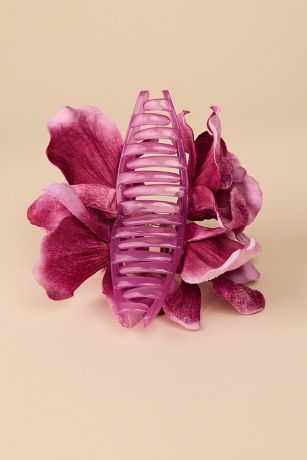 Picture of Fuchsia Fabric Flower Jaw Clip