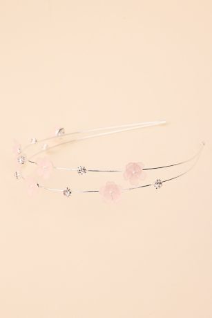 Picture of Flower Girl Headband with Crystals and Blossoms