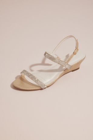 Picture of Sheath Crystal Wedge Sandals with Adjustable Strap
