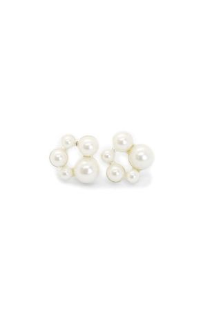 Picture of Faux Pearl Cluster Stud Earrings