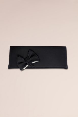 Picture of Satin Clutch Handbag with Rhinestone Bow