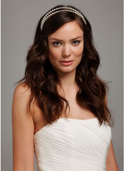 Double Row Pearl Headband David S Bridal
