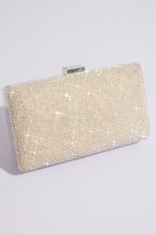 Picture of Crystal and Pearl Embellished Clutch