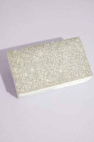 Picture of Crystal-Embellished Satin Crossbody Clutch
