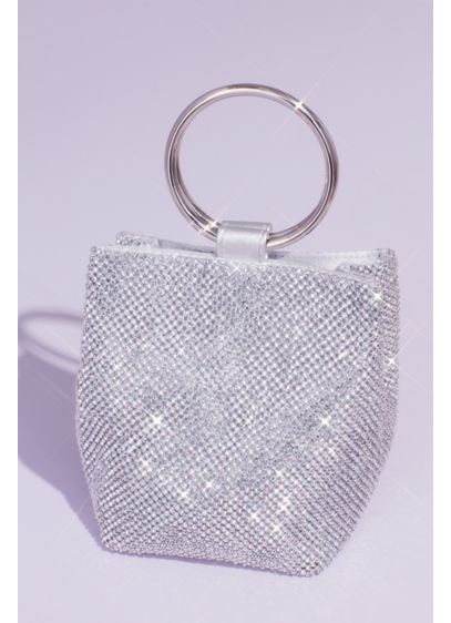 Crystal Mesh Crossbody Bag with Ring Handle | David's Bridal