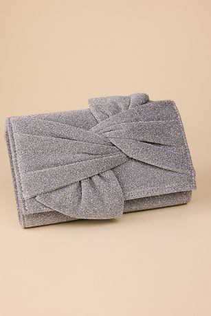Picture of Shimmer Bow Twist Clutch Handbag