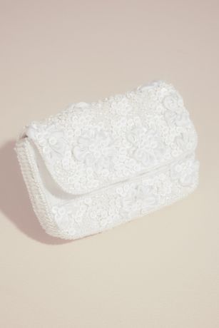 Picture of Floral Beaded Flower Girl Crossbody Bag