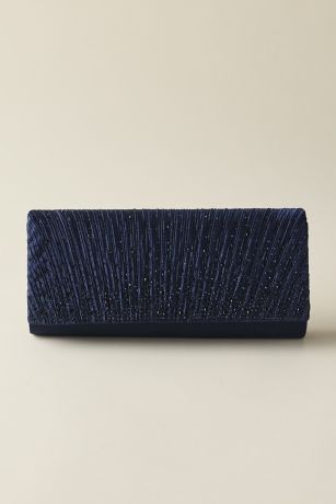Picture of Pleated Satin Crystal Embellished Bag