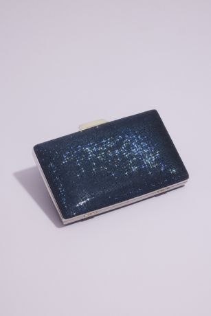 Picture of Glitter Fabric Frame Clutch with Geometric Clasp