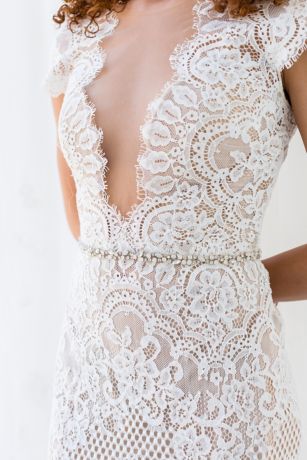 Picture of Opal and Swarovski Crystal Ribbon Sash