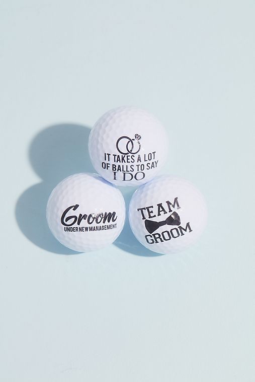 Hooray Team Groom Golf Ball Gift Set