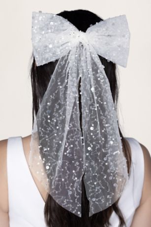 Picture of Pearl and Crystal Embellished Oversized Hair Bow