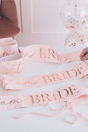 team bride sashes