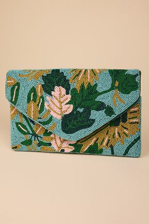 Picture of Hothouse Leaves Beaded Clutch