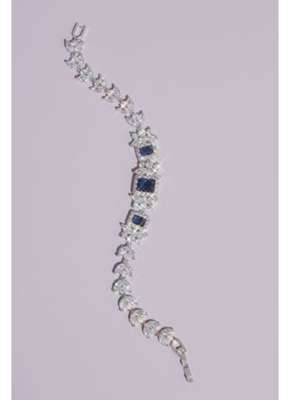 David's Bridal Blue (Emerald Cut Gemstone Bracelet with Marquise Band)