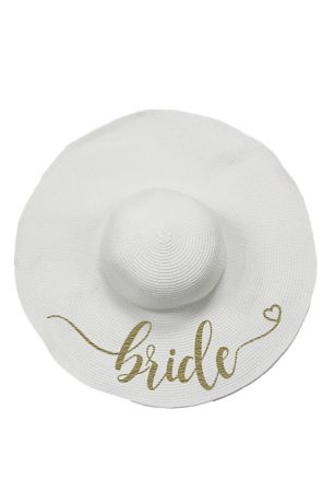 white floppy hat wedding