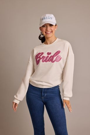 Picture of Sparkle Bride Patch Crew-Neck Sweatshirt