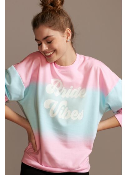 Bride Vibes Multicolor Lounge Sweatshirt - Pack this beachy lounge sweatshirt for your bachelorette