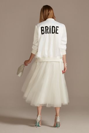 bridal bomber jacket