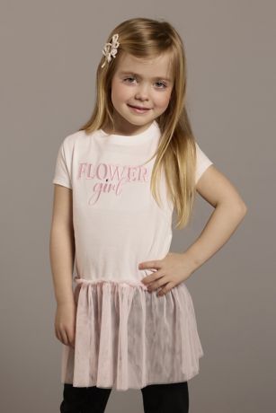 Picture of Flower Girl T-Shirt with Tulle Trim