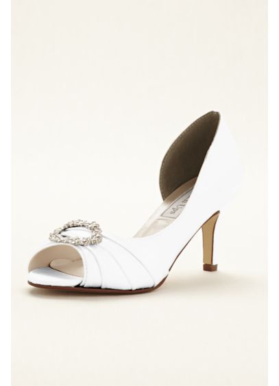 Ivanna Dyeable Peeptoe Pump by Touch Ups - Complete your bridal look with these gorgeous dyeable