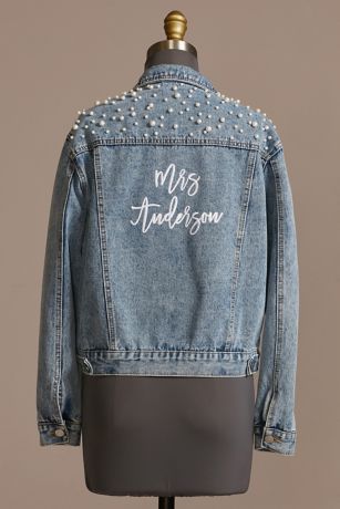 pearl studded denim jacket